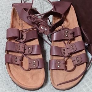 Jeffrey Campbell Leather Lace Up Gladiator Sandals